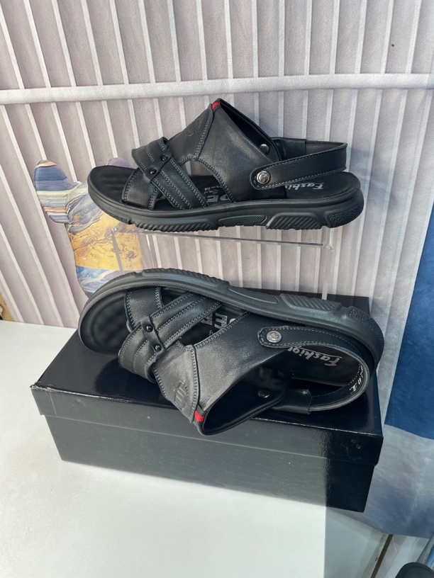 头层牛皮尚品新款男士凉鞋8801