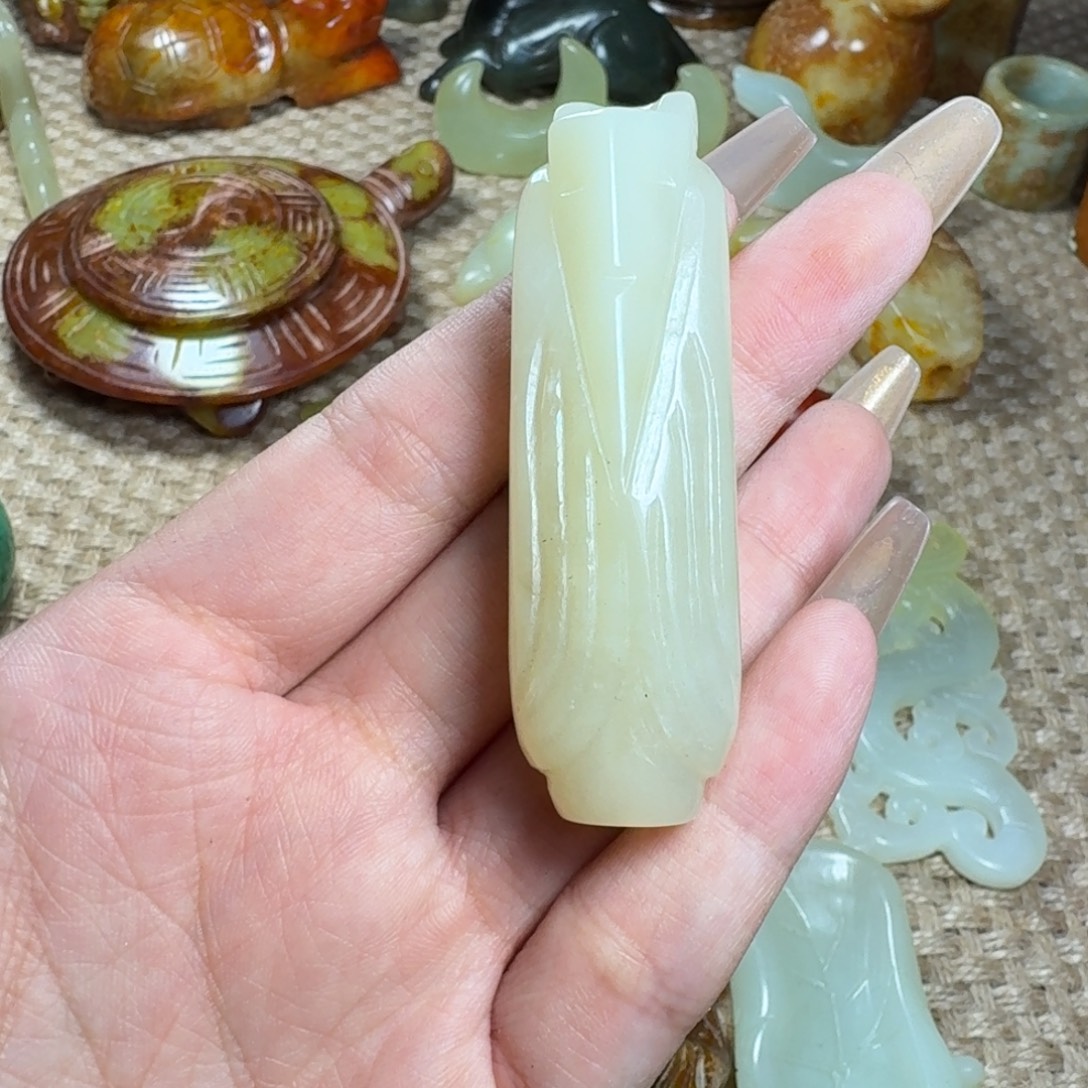 吊坠白玉菩提挂件