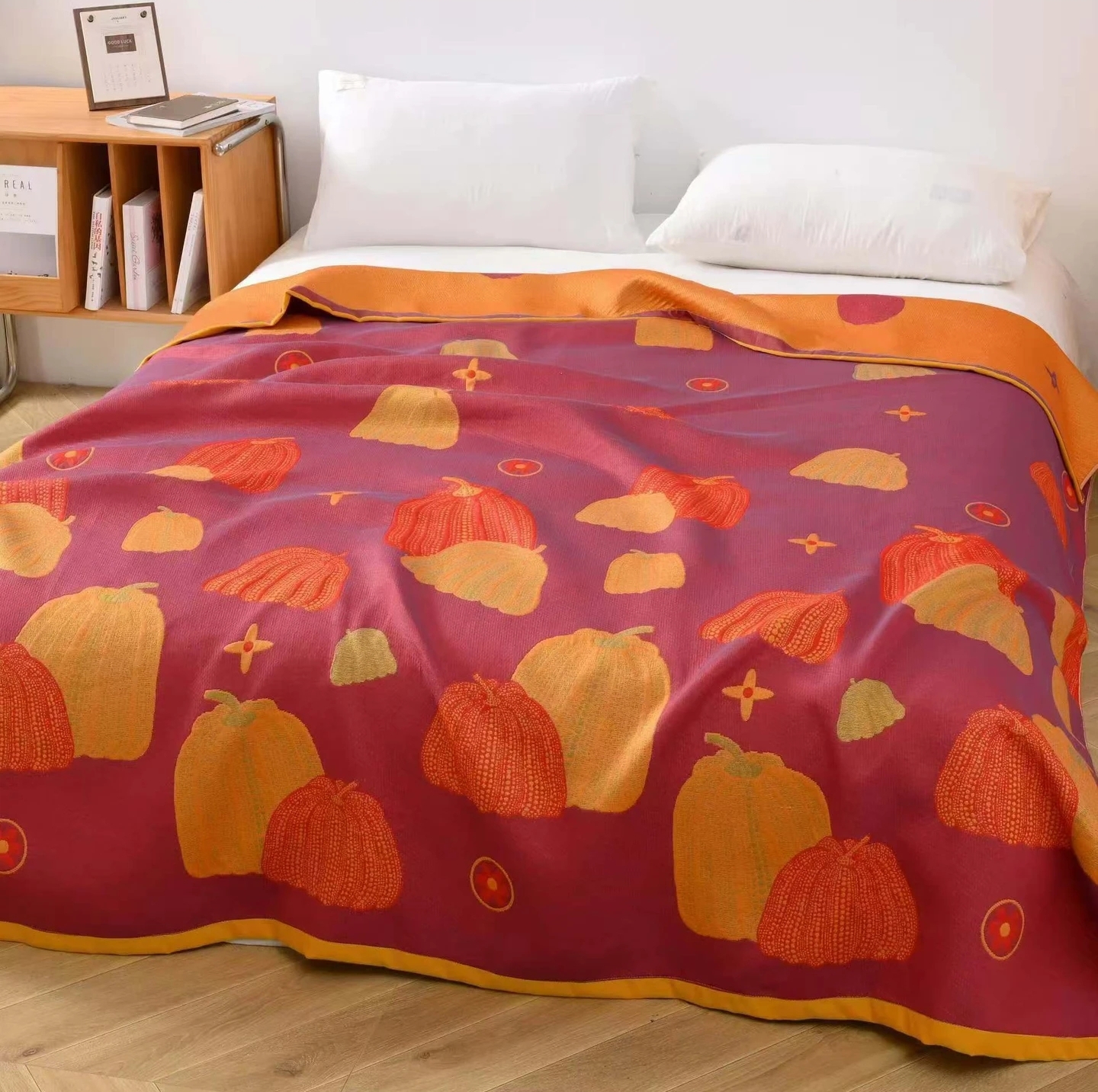 【多彩南瓜】200X230柔软亲肤透气四季可铺床盖