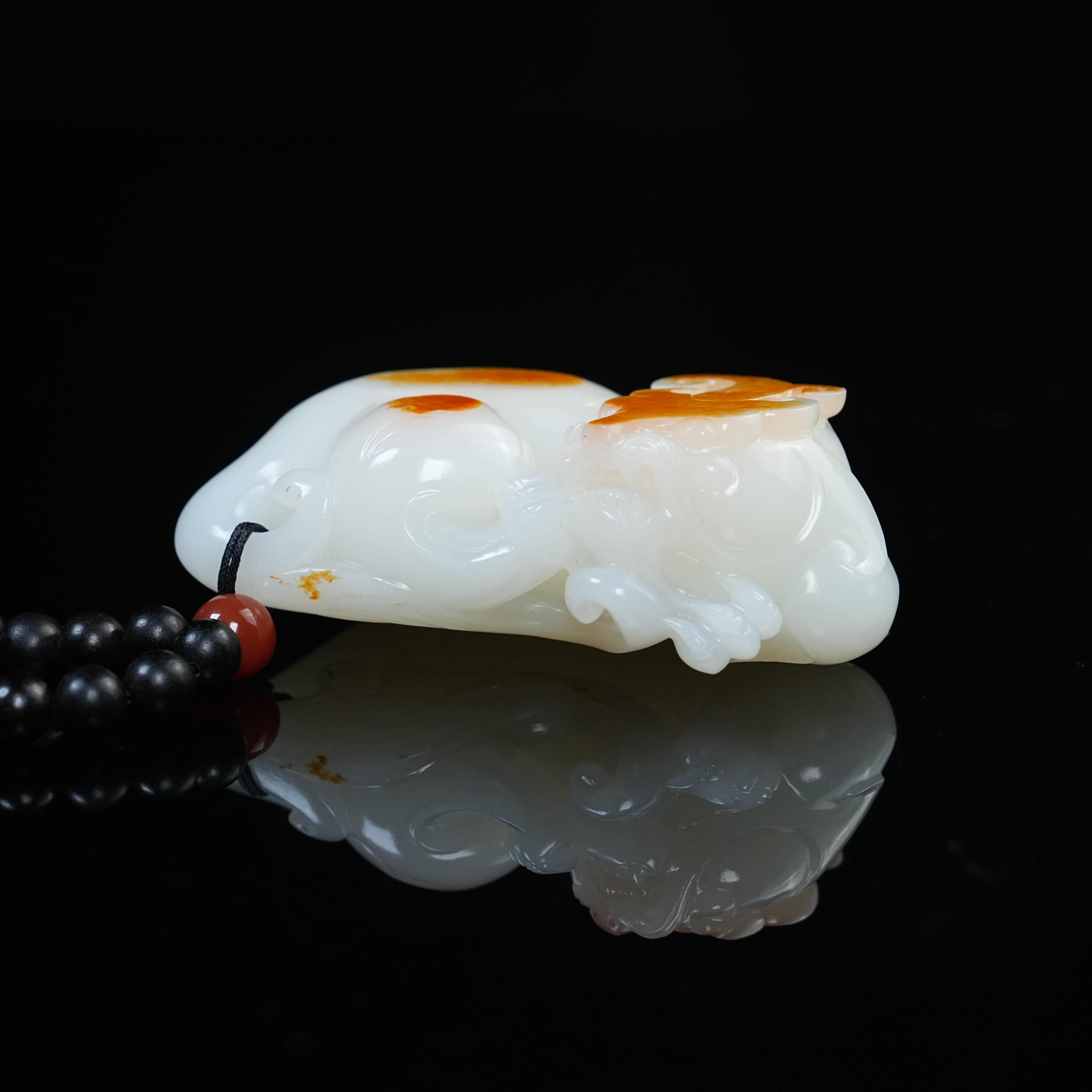 和田玉貔貅把件【天下玉友】手工雕刻大师作品收藏级精品手把件