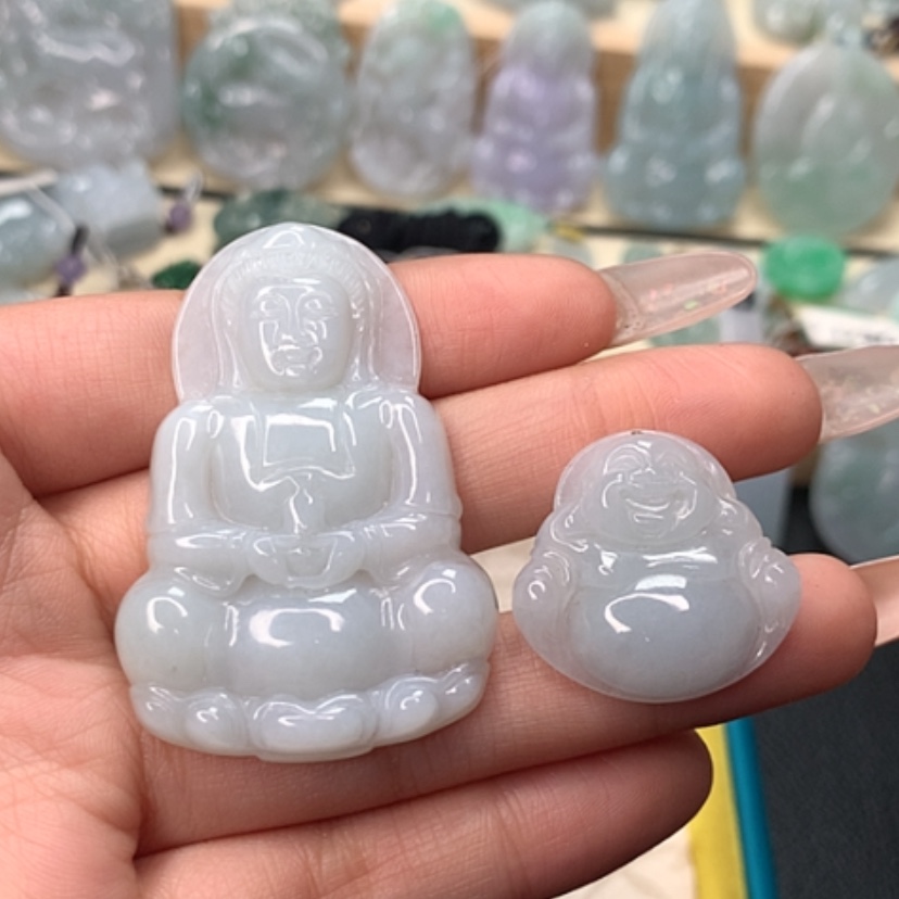 【闪购商品】翡翠颈饰未镶嵌玉观音吊坠佛公吊坠