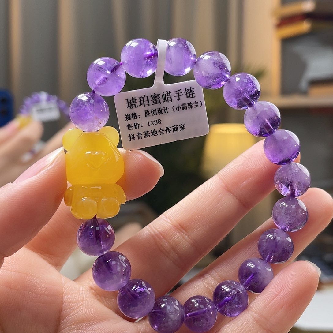 琥珀颈饰未镶嵌蜜蜡手串