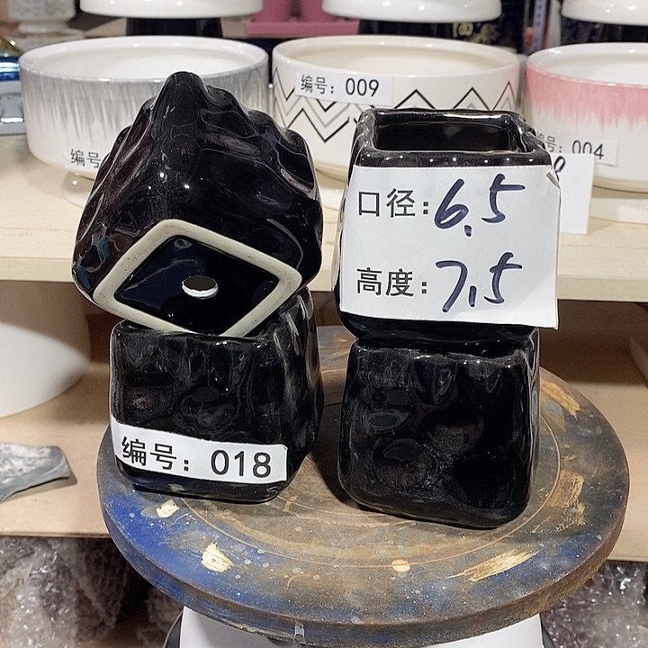 红陶微瑕花盆-018-4个