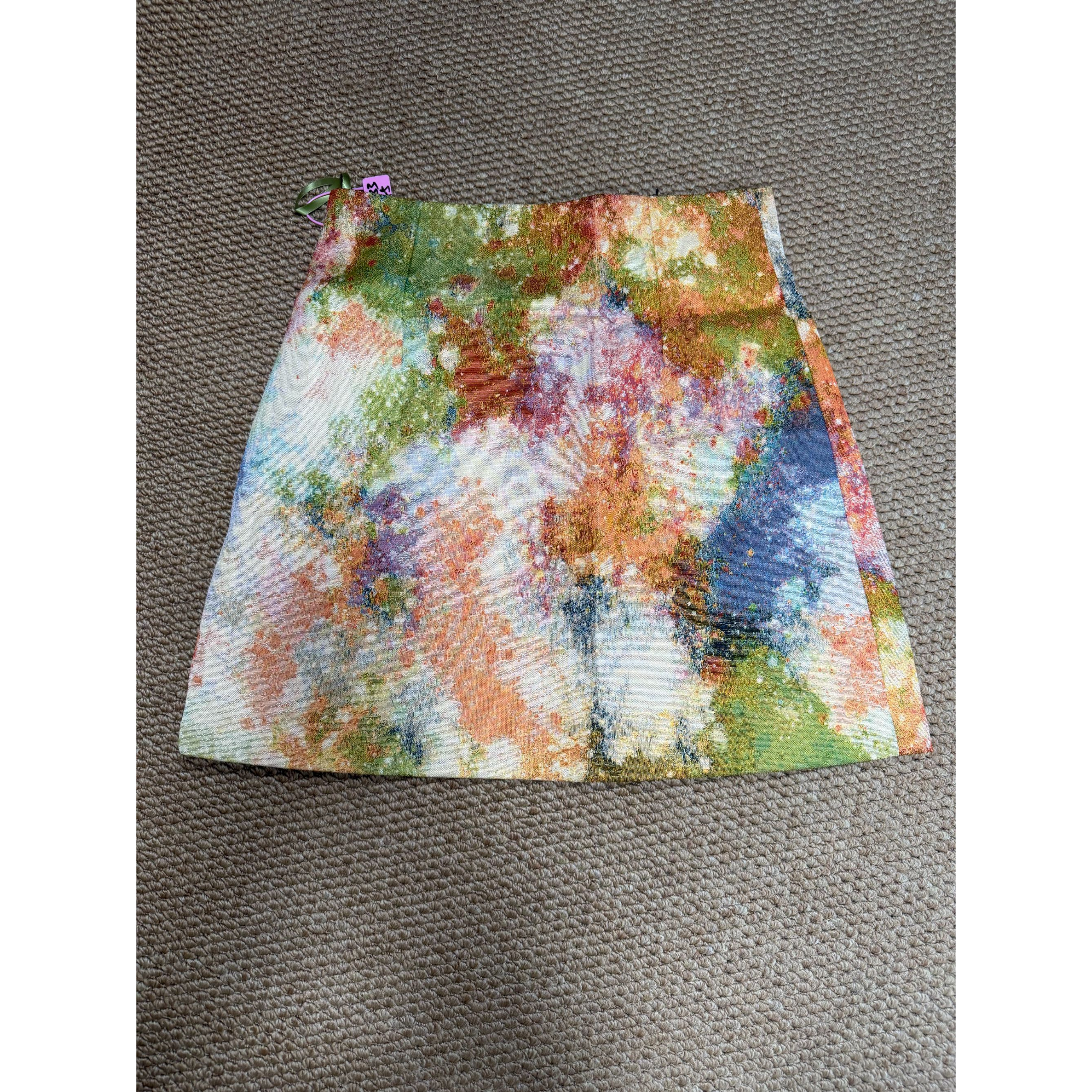 D0033透气女短裤提花不规则显瘦百搭高腰轻职风短裙夏季