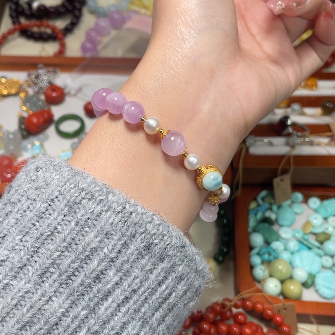 锂辉石手串未镶嵌