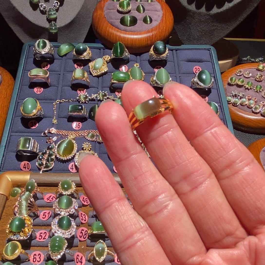 和田玉戒指银S925镶嵌