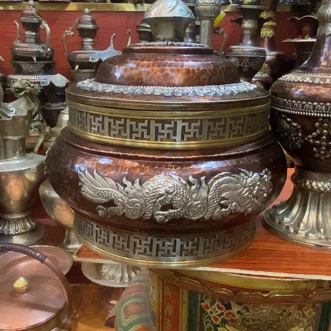 有机玻璃尼泊尔手工糌粑盒高档