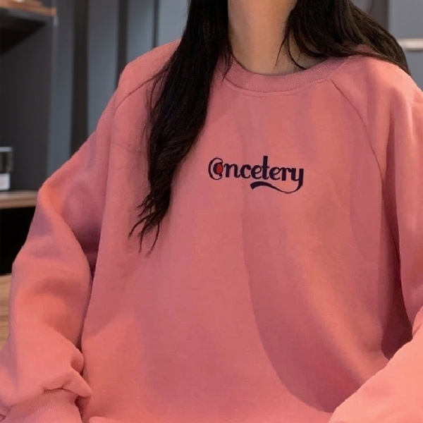 【MUDI多米2】冬季长袖加绒加厚款羊驼绒时尚百搭款卫衣