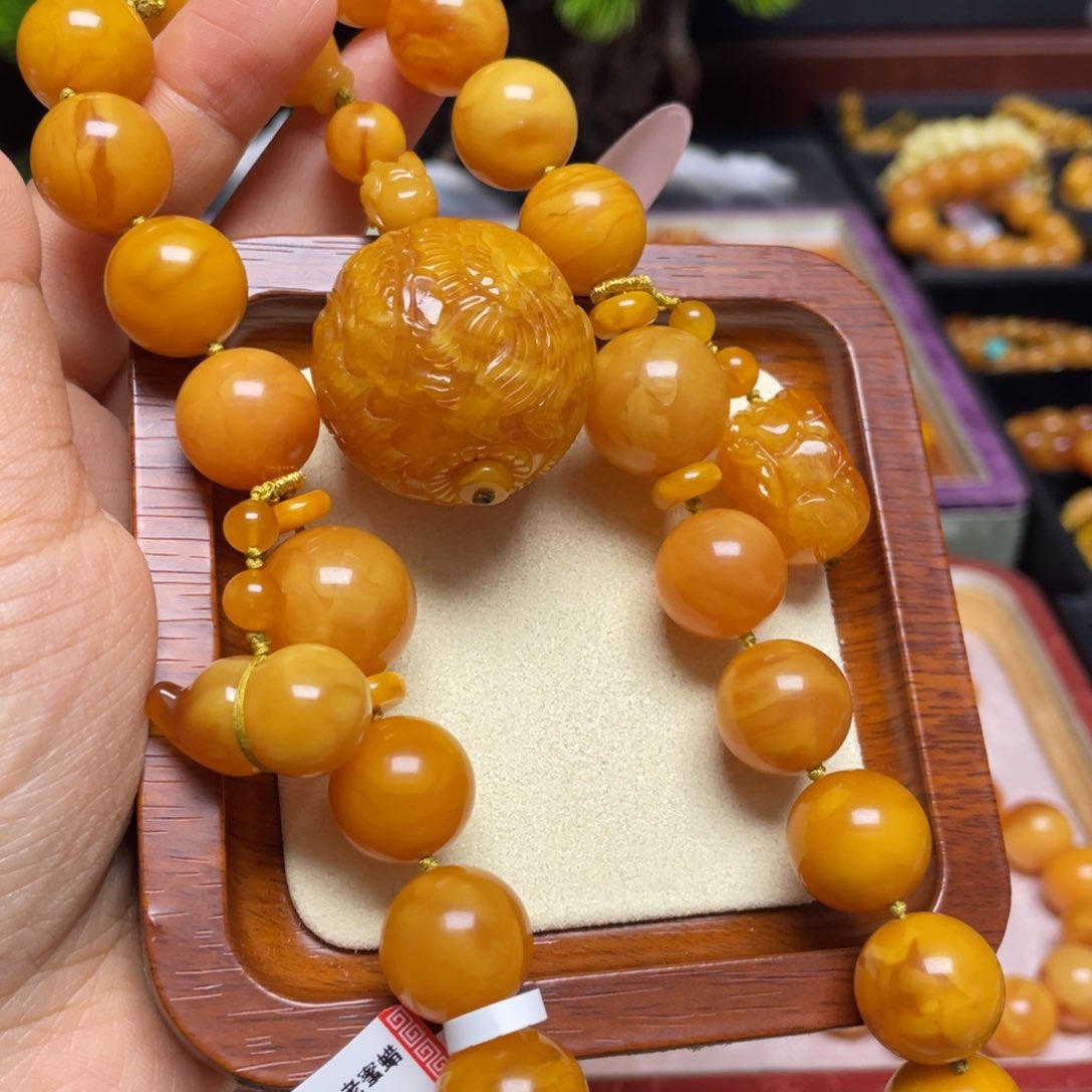 未镶嵌蜜蜡手链手串