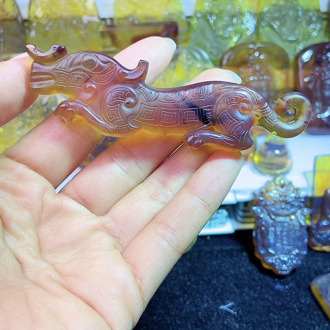 琥珀颈饰未镶嵌虎苻26号