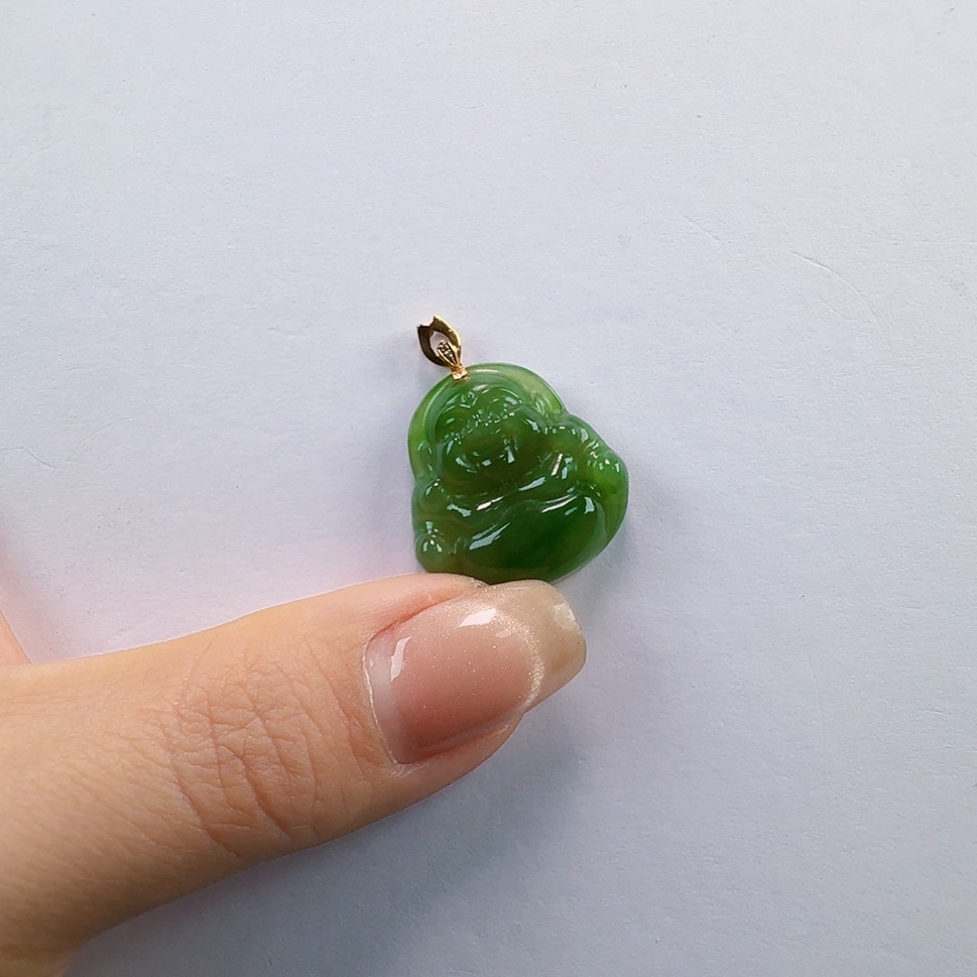 颈饰未镶嵌和田玉（碧玉）星**佛公