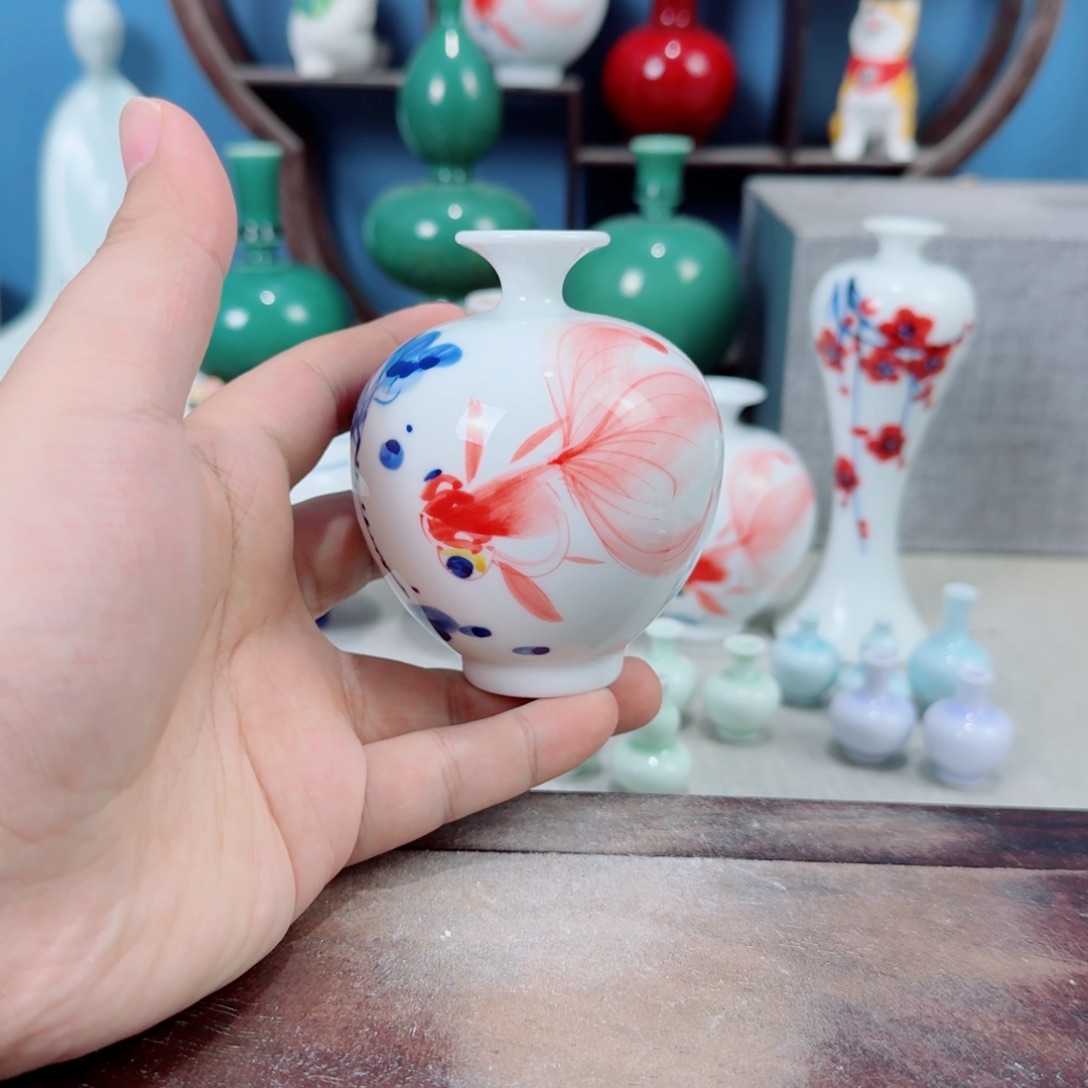 陶瓷手工小花器摆件