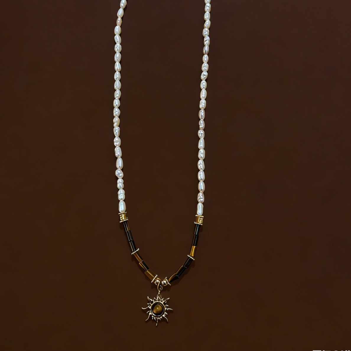 非金属仿珍珠项链 铜合金海星项链 小众设计～复古风百搭锁骨链