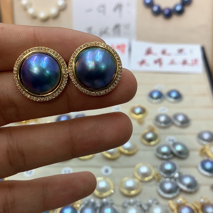 【闪购商品】耳饰拼合珍珠（马贝珠）未镶嵌