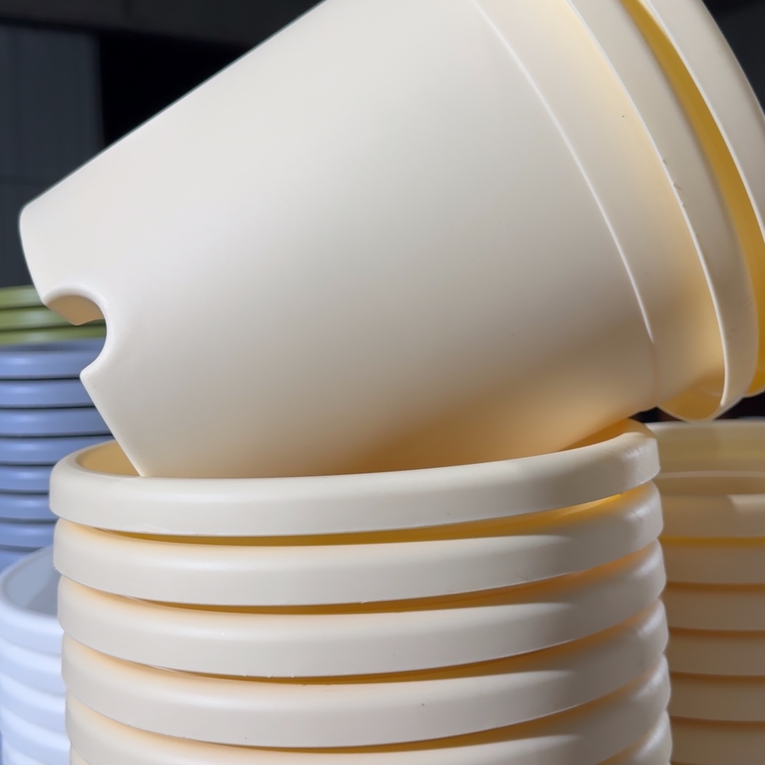 树脂四季盆4#无拖米黄10