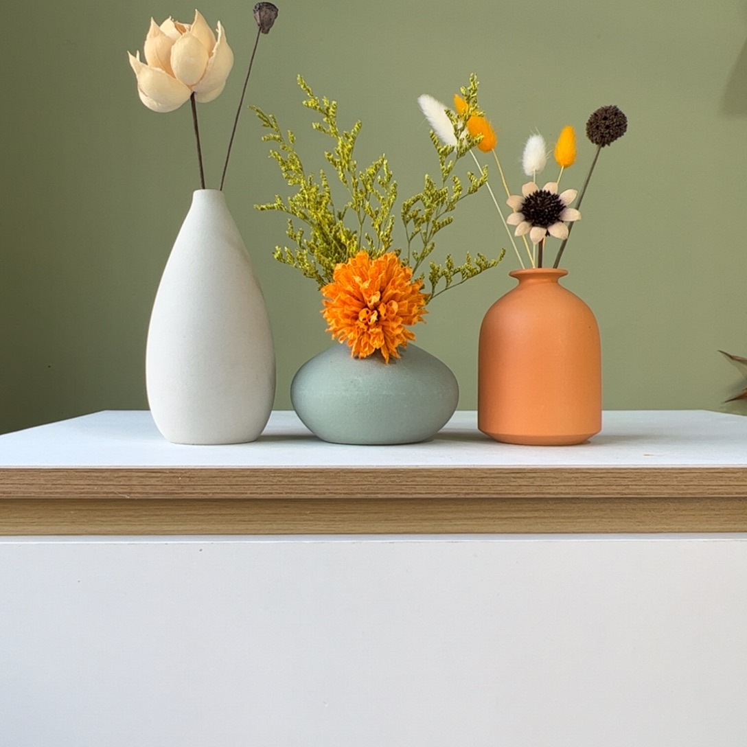 陶瓷花瓶陶瓷花瓶带花高度20-30厘米左右