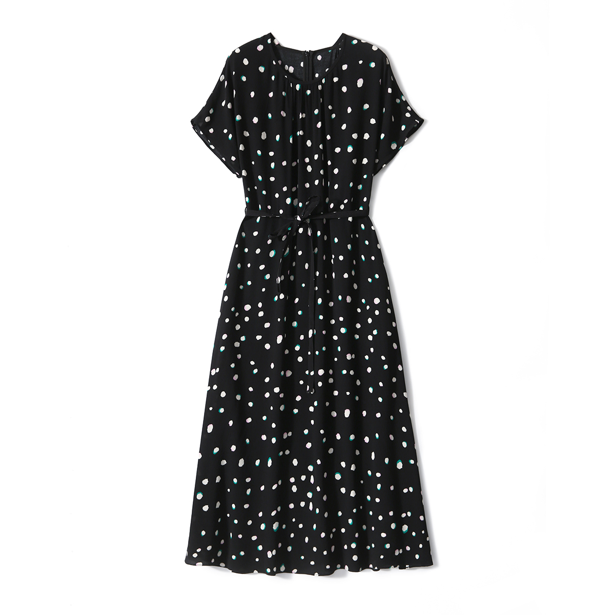 SEPT CHIC「心动波点」优雅包肩袖气质连衣裙女25年新S81665QZPMG