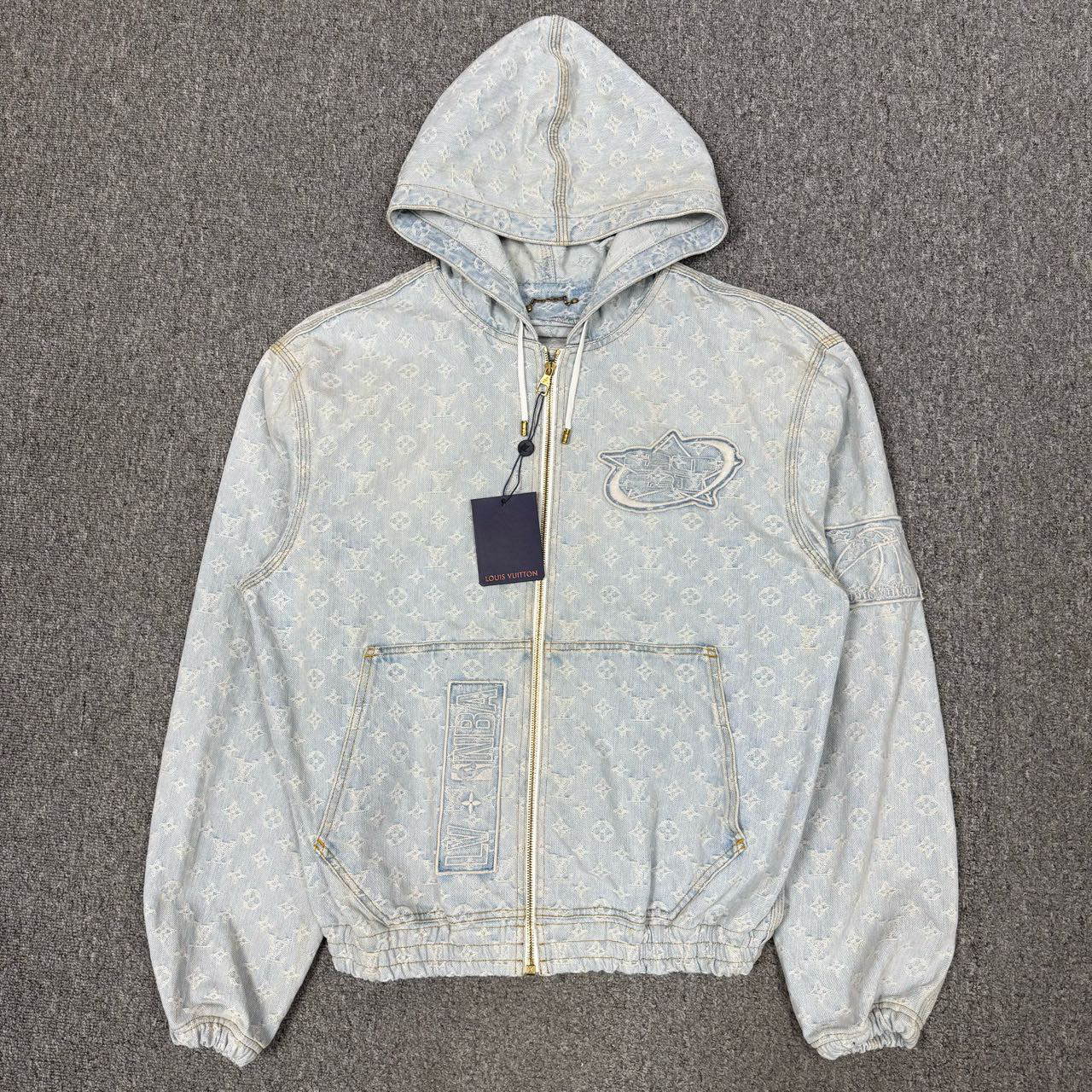 全新未使用 LouisVuitton/路易威登 12668291 满印刺绣牛仔外套52