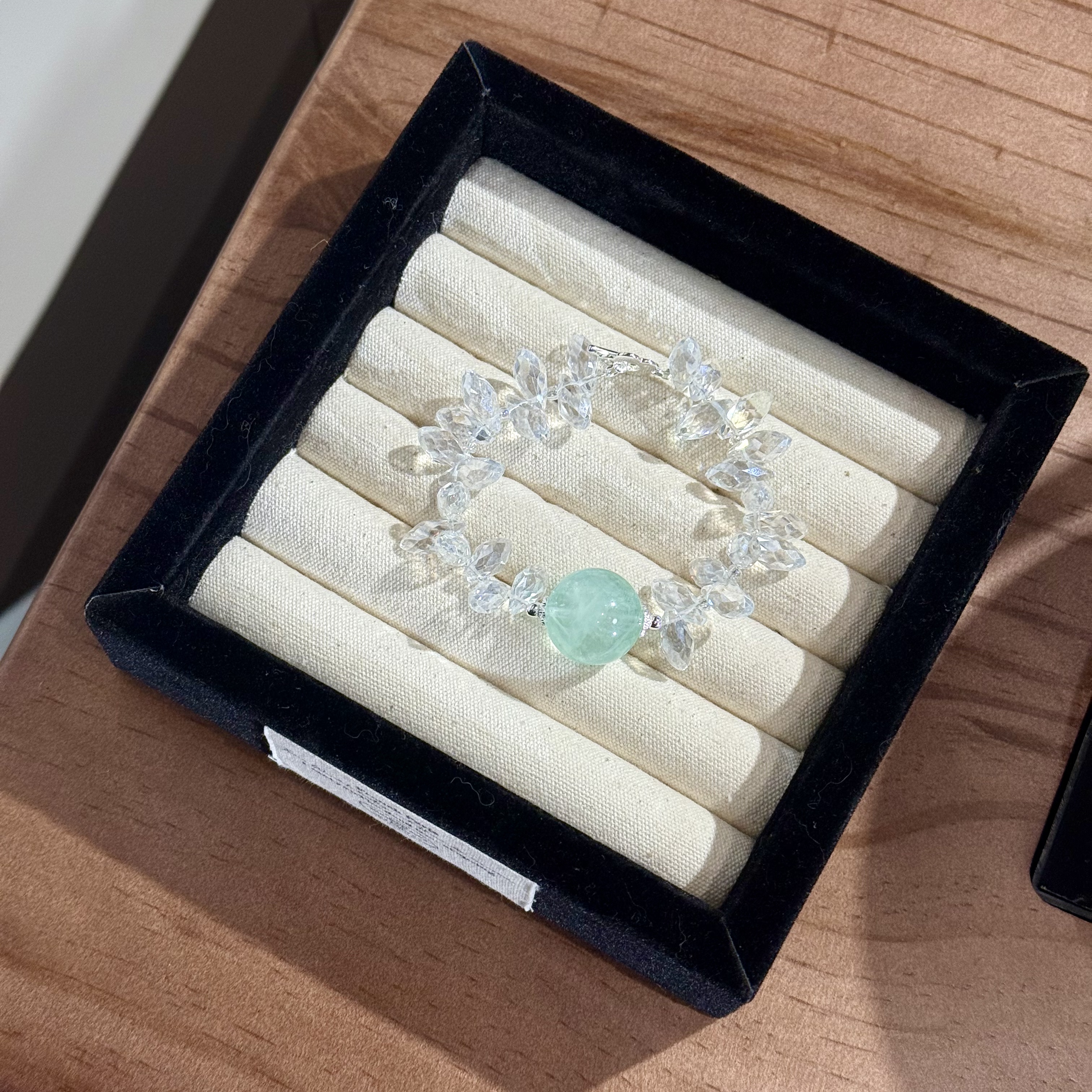 《薄荷糖》A628天然绿萤石大顶珠原创设计款手链多样性发一