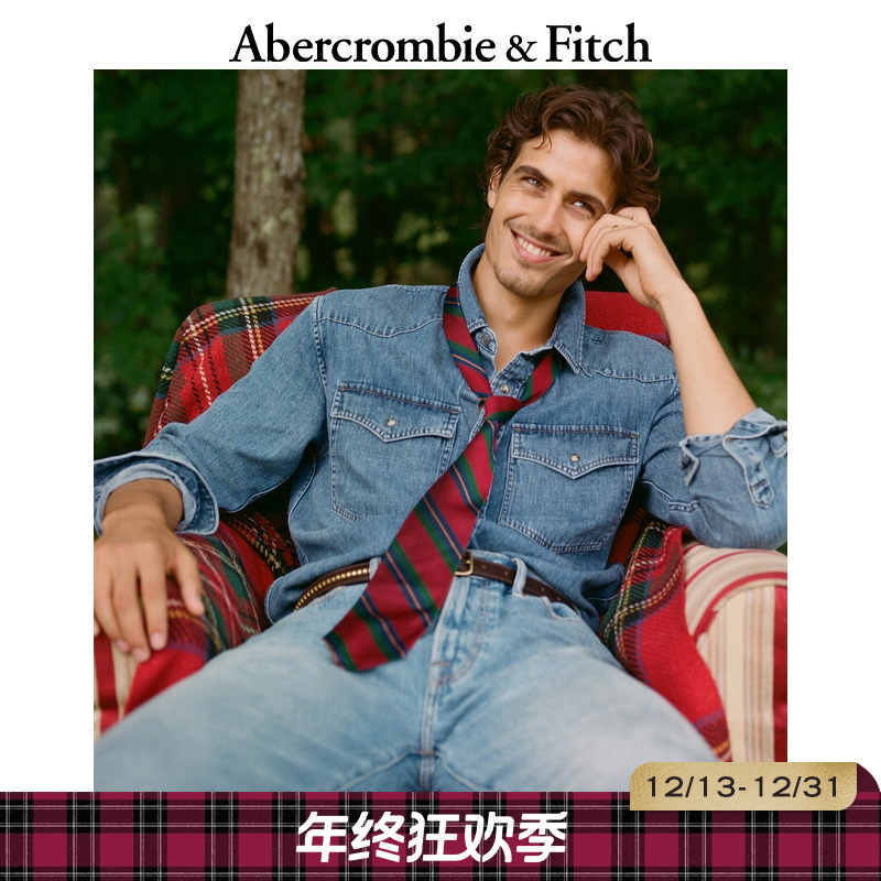 【年终促】AF美式棉质舒适经典长袖牛仔衬衫25秋冬新款男装125-5264