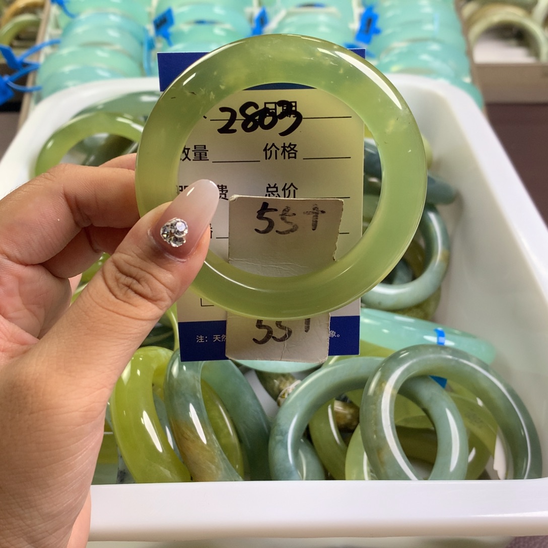 蛇纹石玉未镶嵌手镯2803
