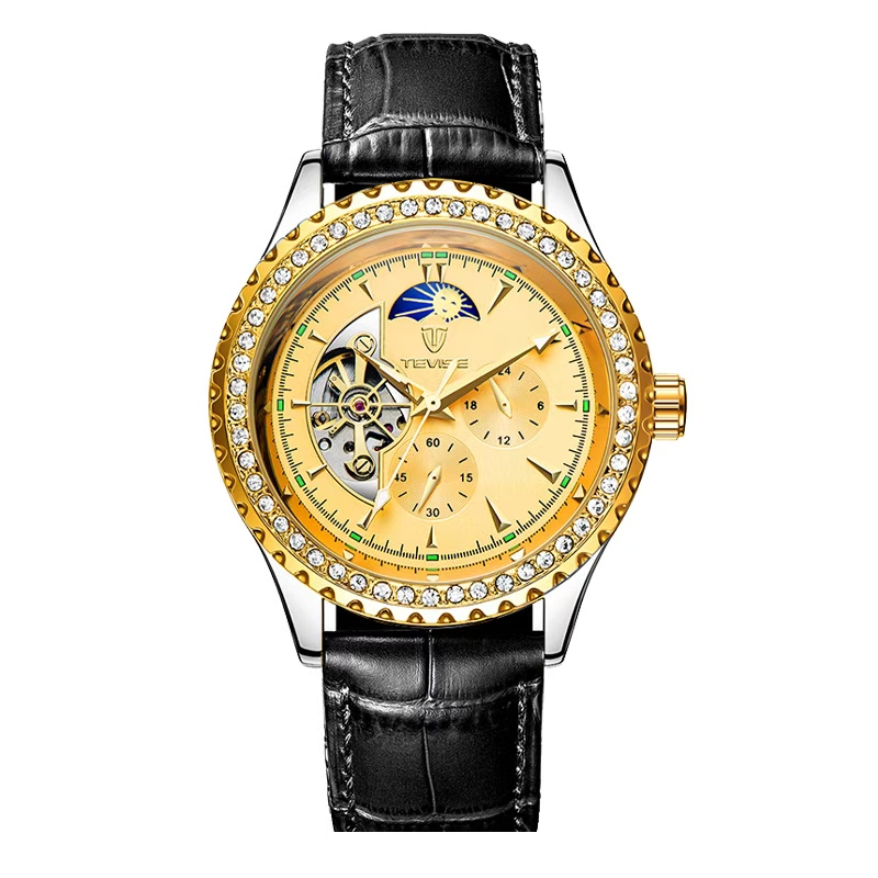 豪华版飞行员系列-日月星辰镂空男士机械腕表W1-SS