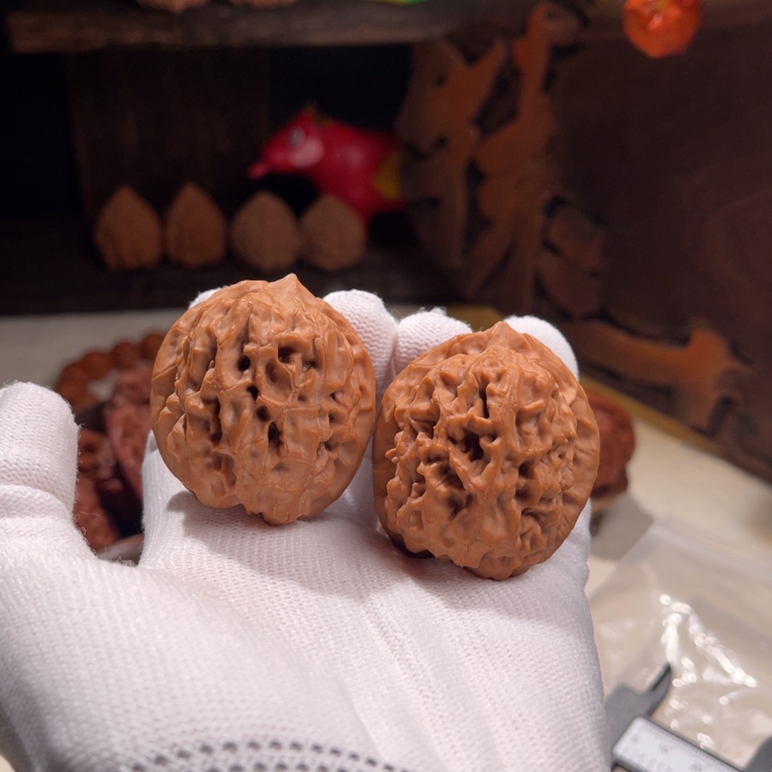 把件文玩核桃40合欢全品有磕碰