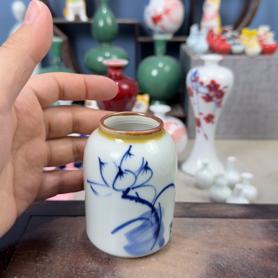 陶瓷手工小花器摆件