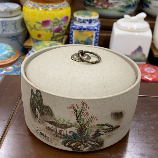 陶瓷盖子款陶瓷茶叶罐密封罐