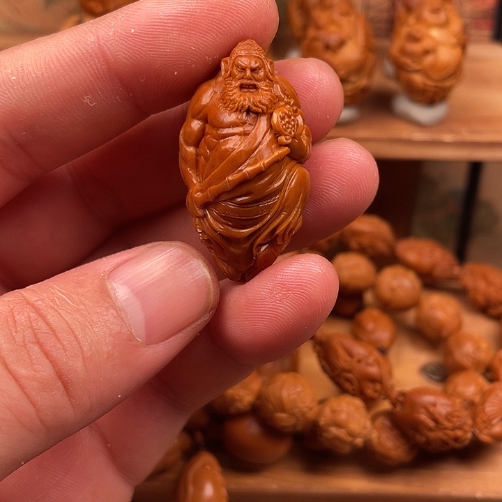 手串/手链橄榄核橄榄核雕刻赵公明