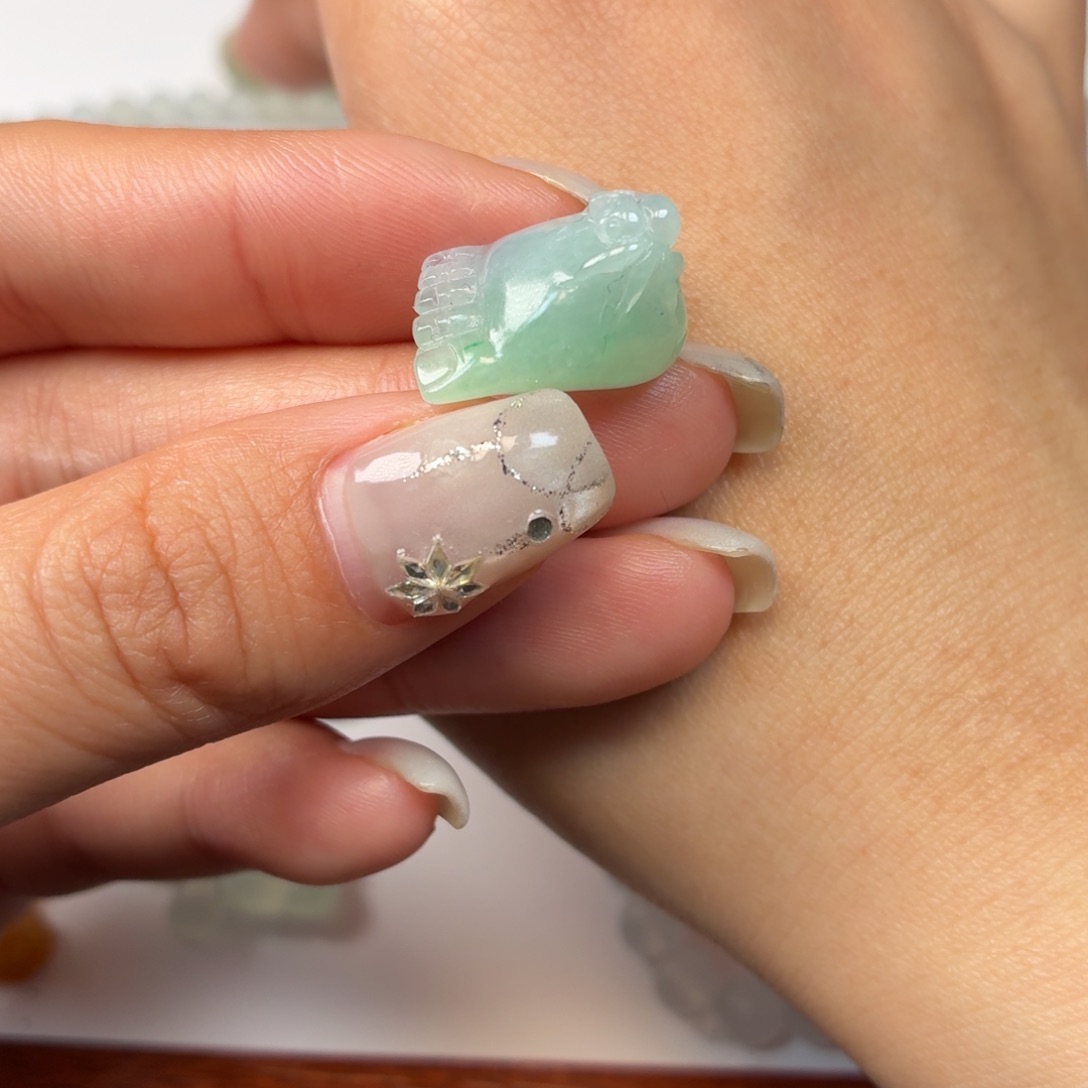 定制翡翠未镶嵌小脚丫