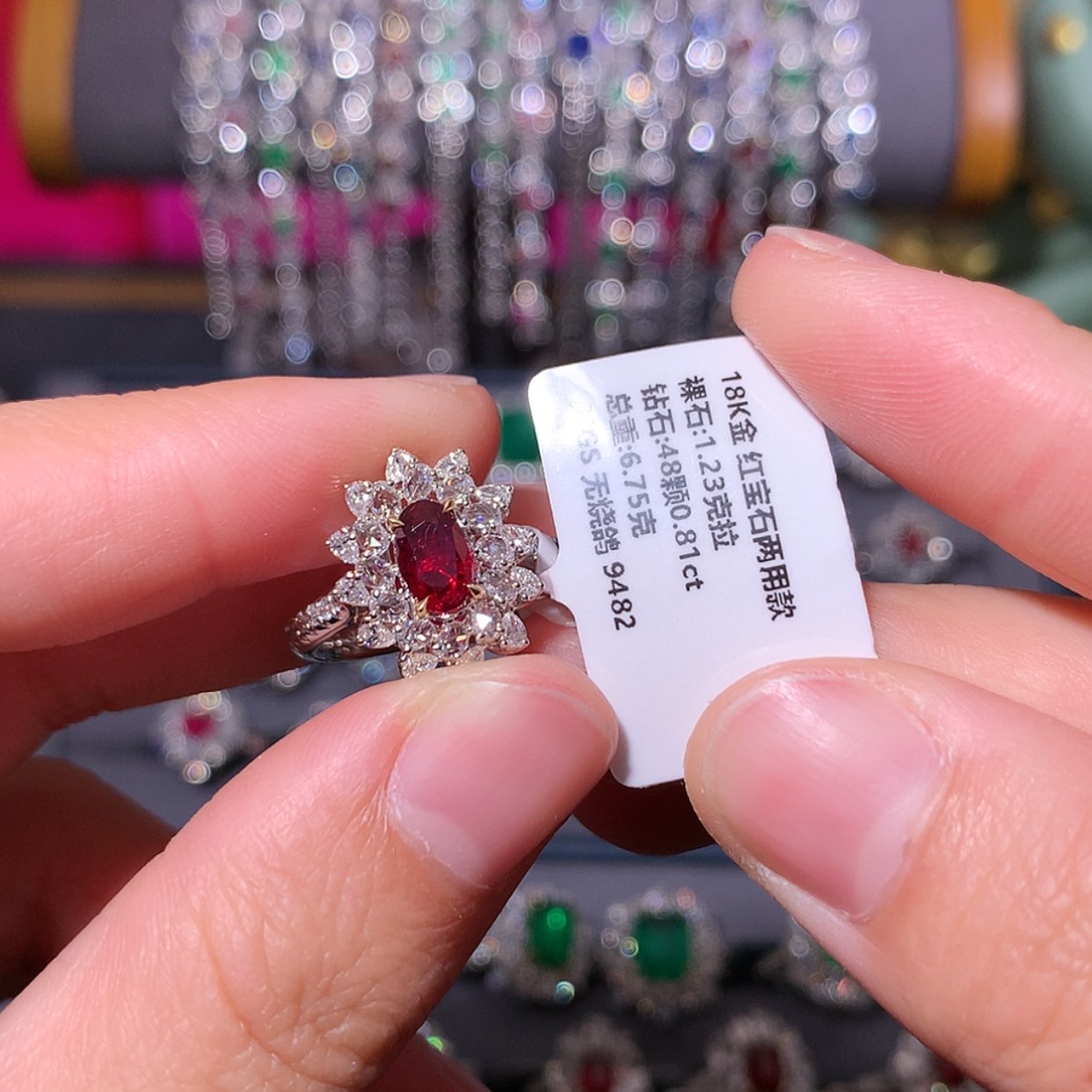 【闪购商品】红宝石戒指18K金镶嵌