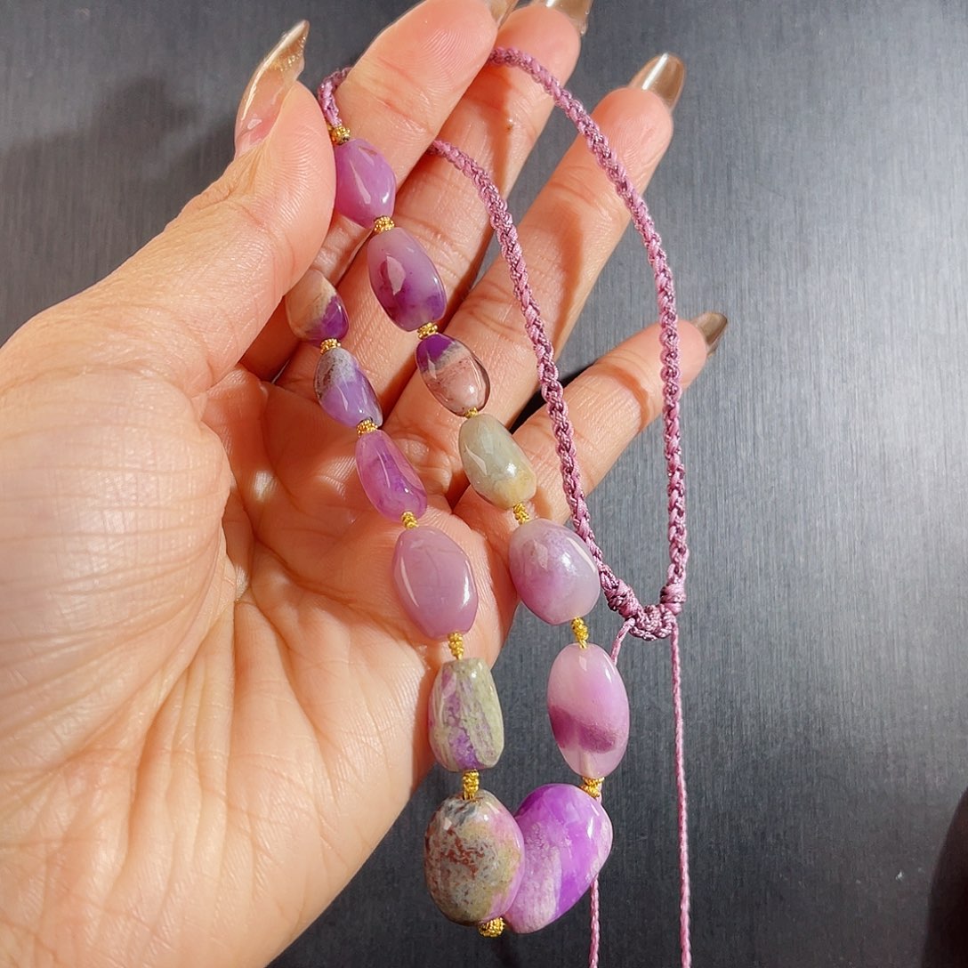 苏纪石（舒俱来）项链k金未镶嵌紫**飘