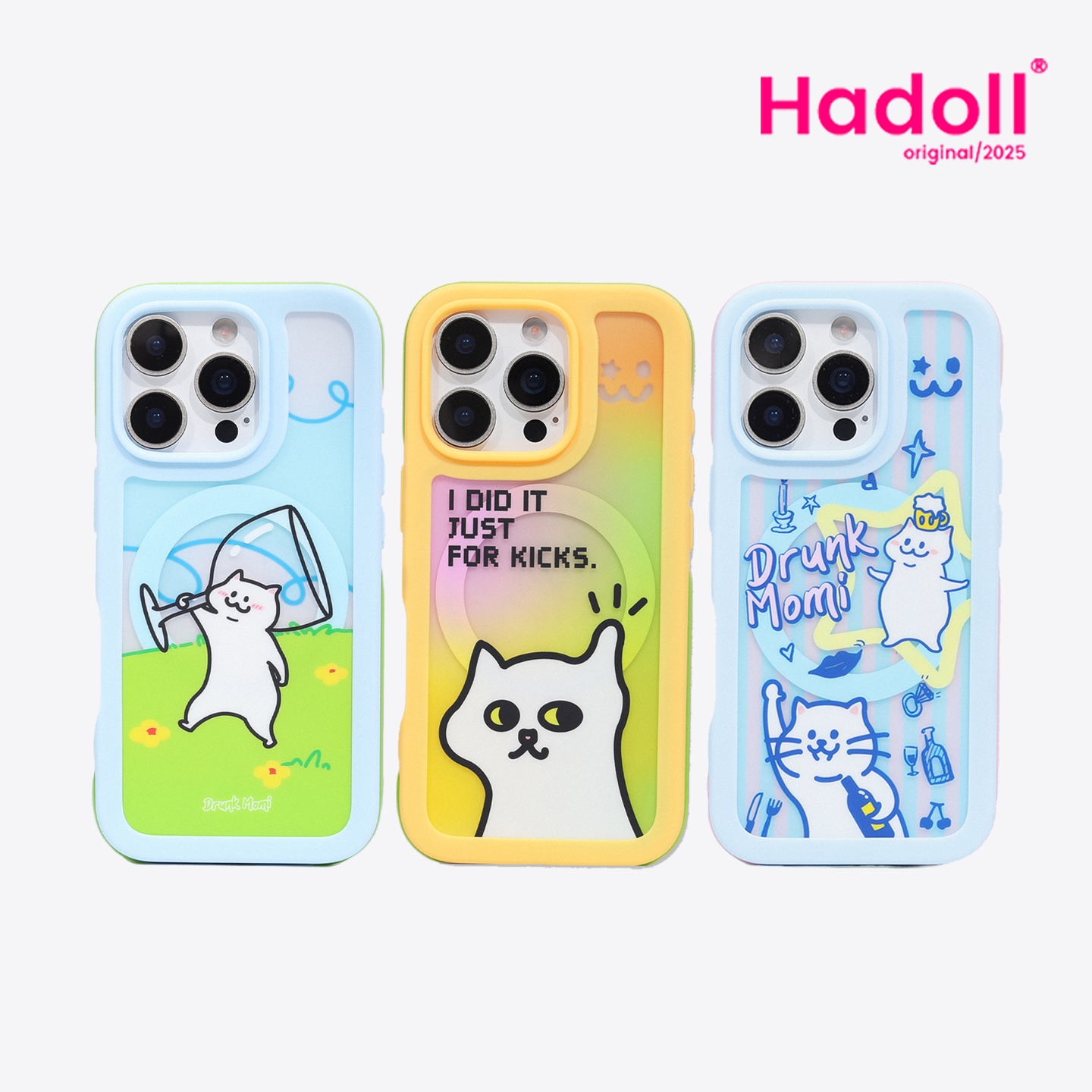HaDoii原创醉酒猫咪适用iPhone16promax手机壳15pro苹果14pro个性