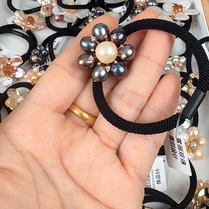 淡水珍珠发饰未镶嵌