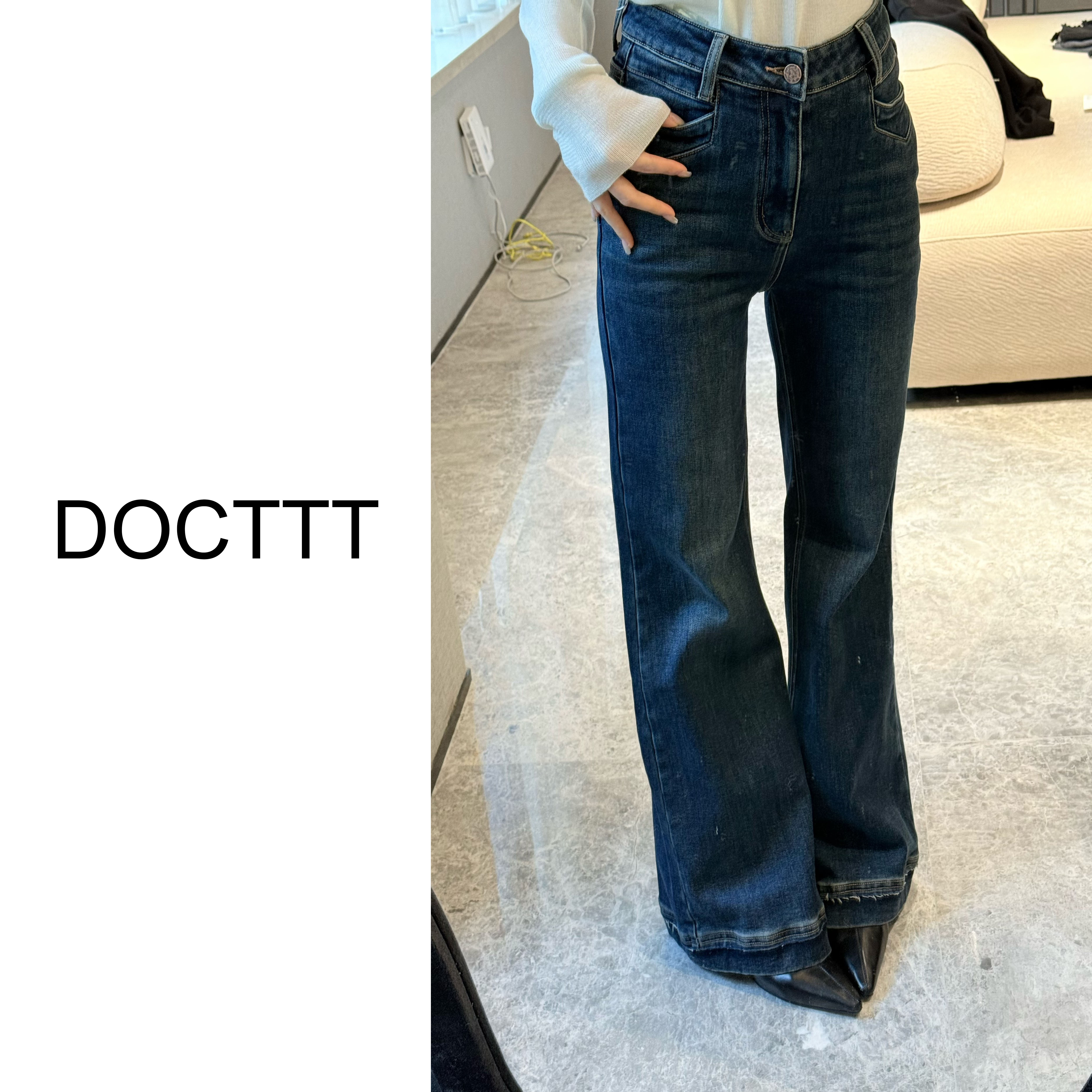 《DCT》轻氧慢行*复古水洗毛边牛仔裤D25071