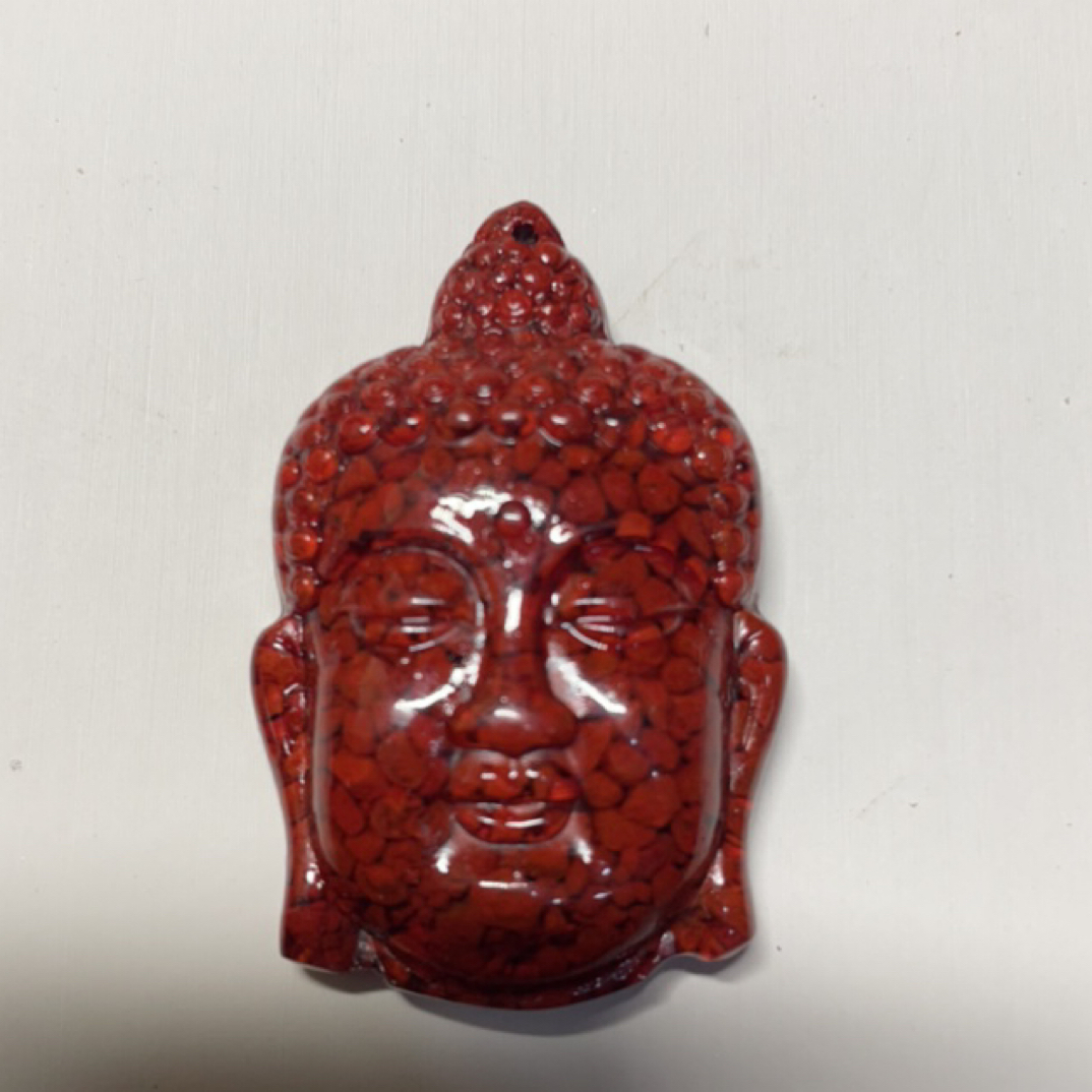 含辰砂工艺品正品晶体佛头朱砂挂件男女款挂脖佛首吊坠吉祥物