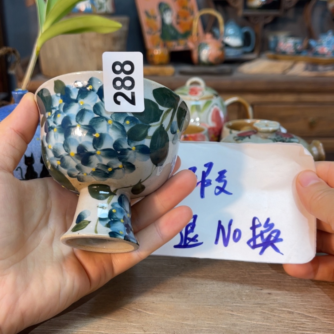 壶素浅陶瓷手工手绘