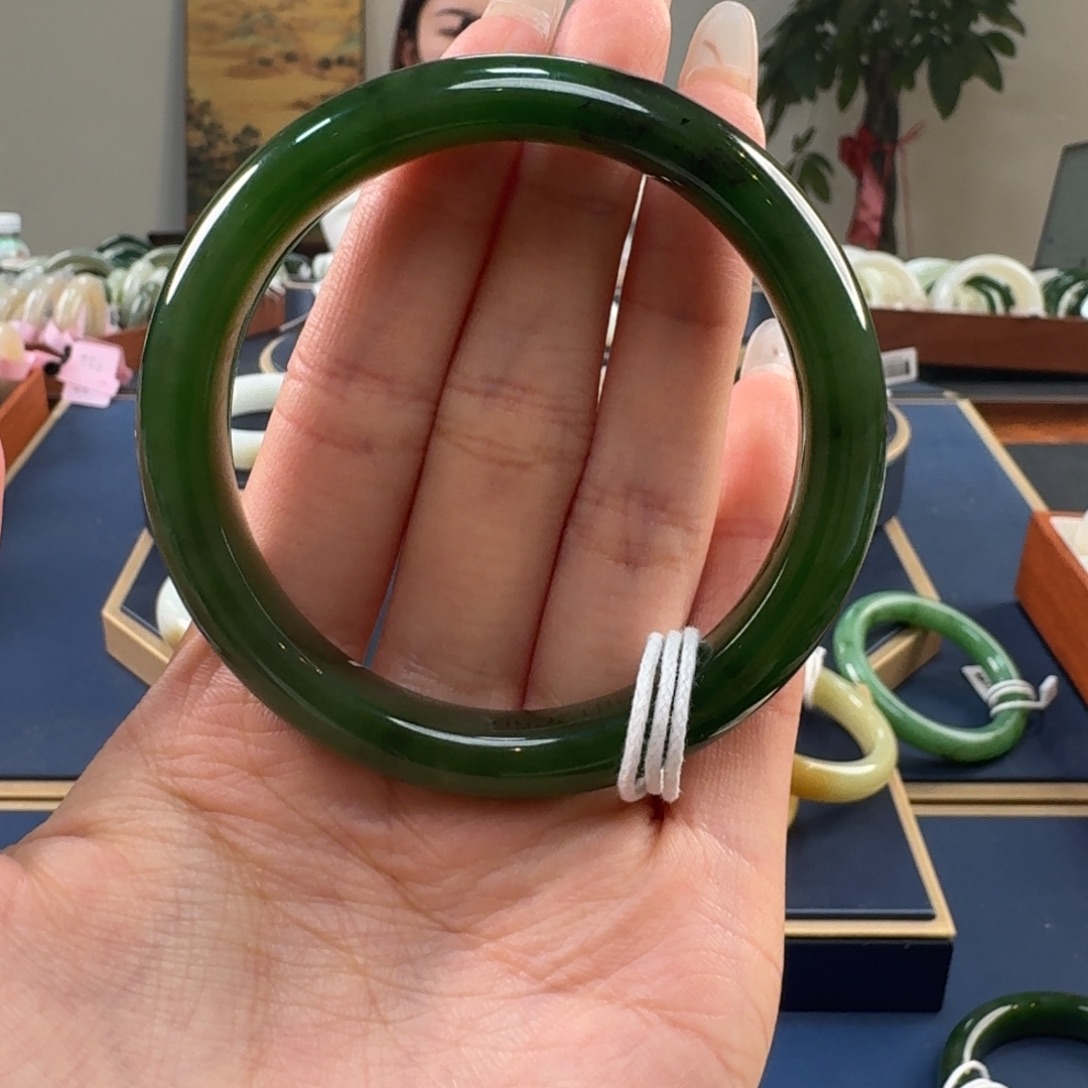 橘***～和田玉未镶嵌手镯C0203-56