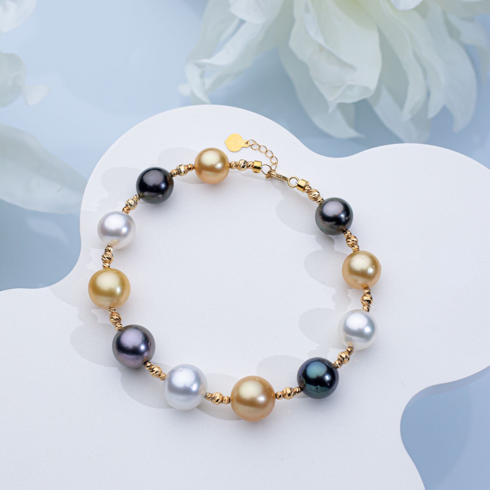 “海洋奇遇”海水珍珠手链 8-11mm 18K金 2686H00DY