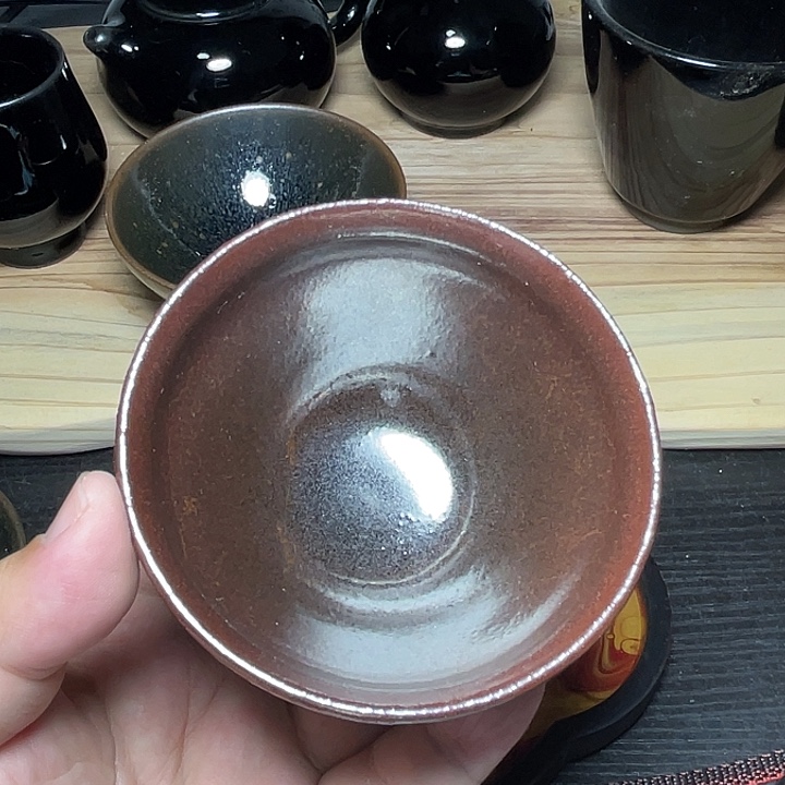茶盏建窑建盏束口铁锈