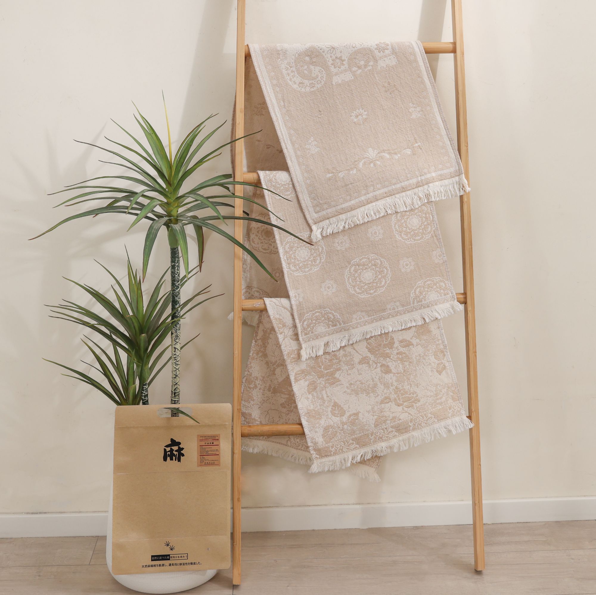 【三条装】汉麻毛巾吸水柔软亲肤透气适合家庭洗澡洗脸使用