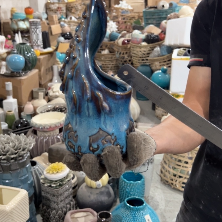 陶瓷花瓶摆件外贸出口（微瑕）高26口9公分