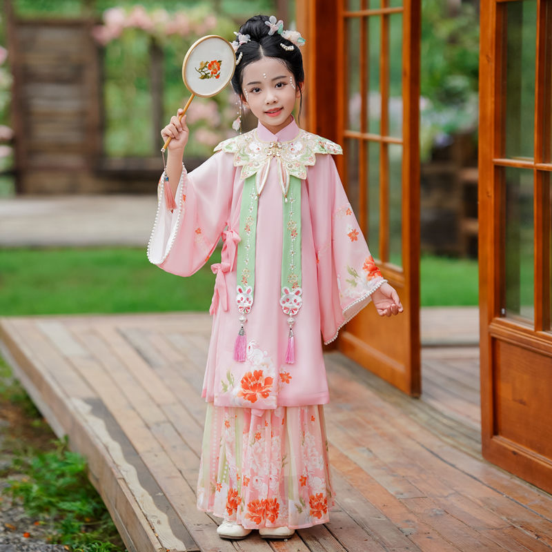 1883仙气古风春秋襦裙古装汉服公主立领明制女