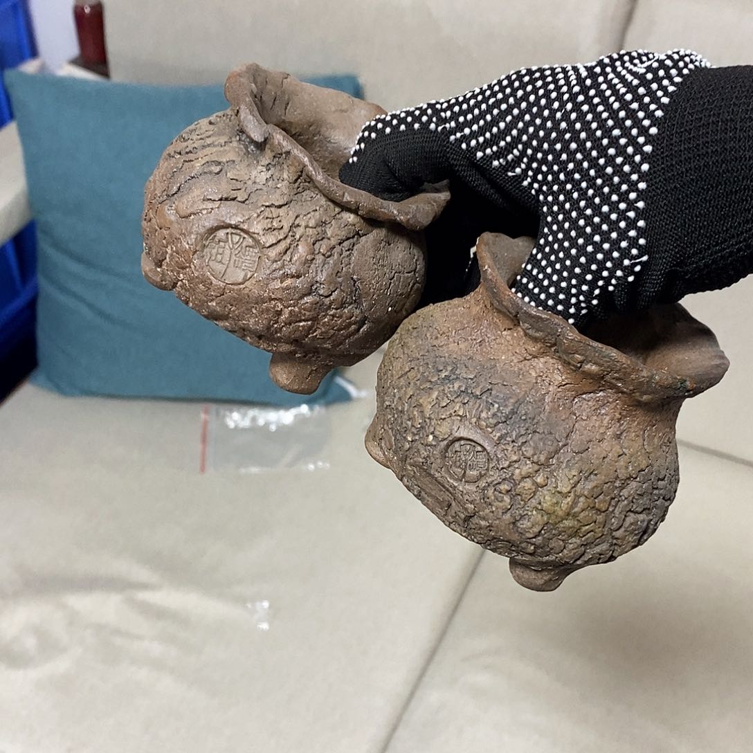 红陶处理的，处理