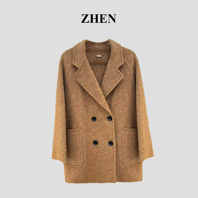【ZHEN】25K01647 2025新款秋冬外套职场风小众设计师款大衣