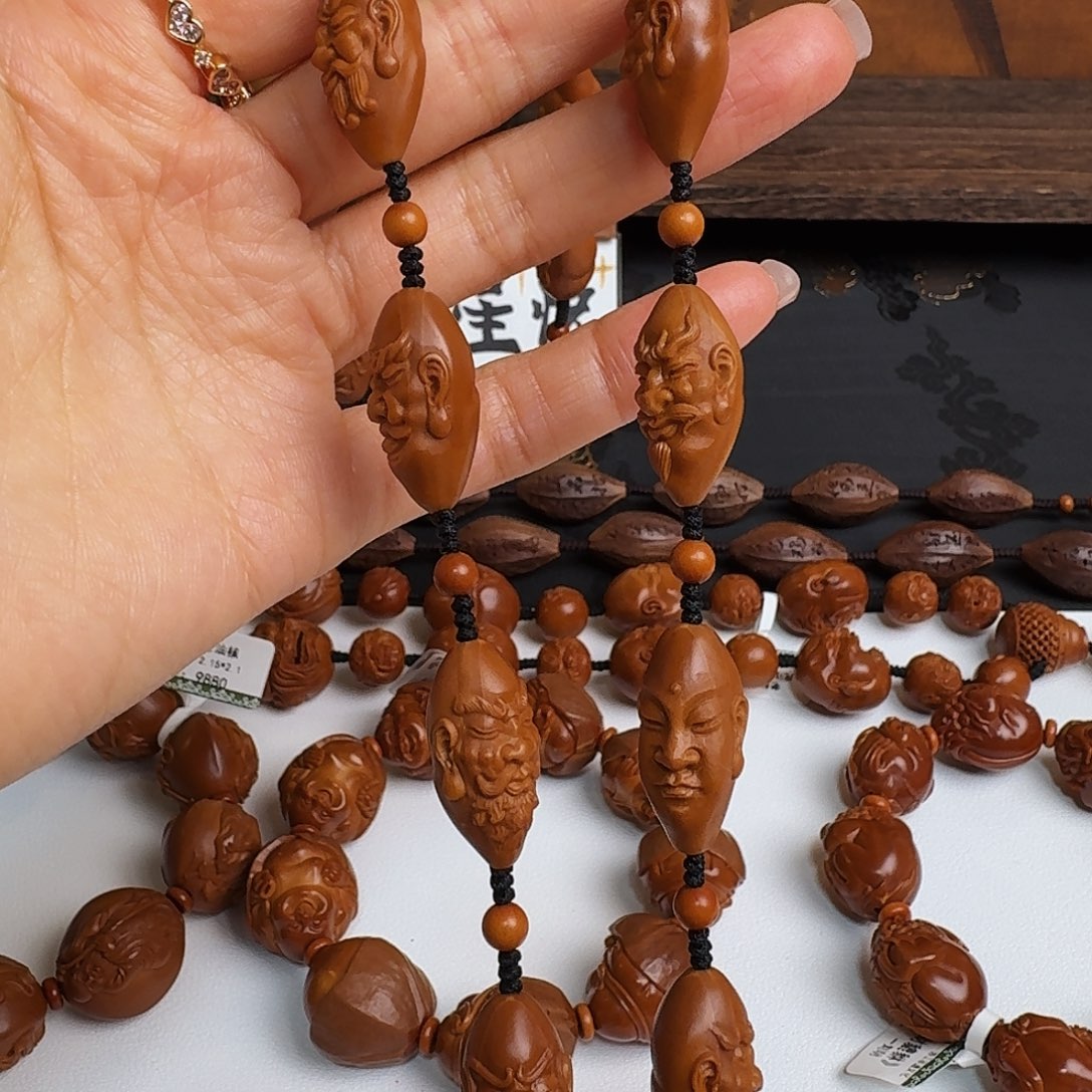 橄榄核手串/手链新品。十八罗汉脖挂