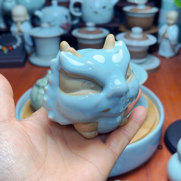 【闪购商品】汝瓷原产地，单壶，套盒，摆件