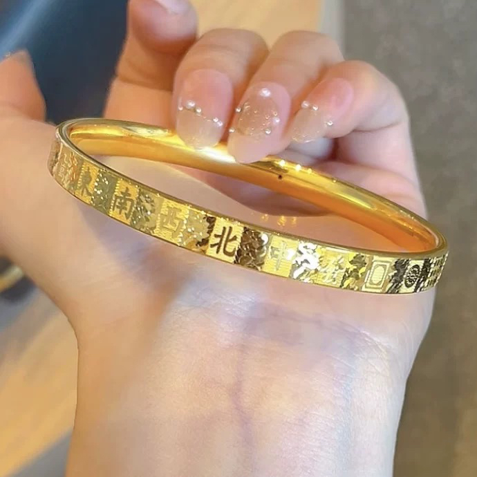 合金手镯 【精工】碎碎冰十三幺麻将手环国风轻奢百搭手镯