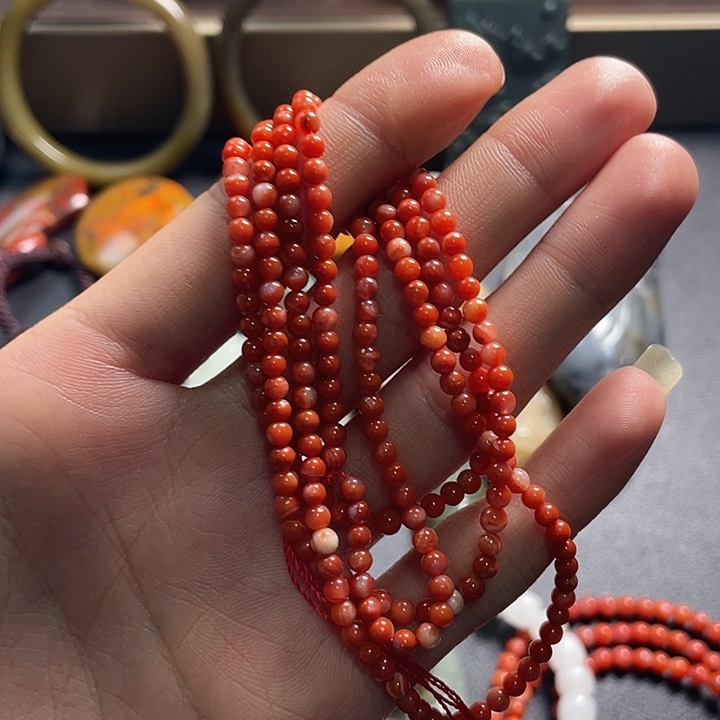 南红玛瑙合金颈饰链子